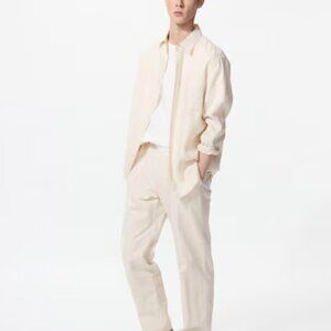 Uniqlo Linen Blend Relaxed Pants (Natural)
